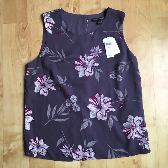 Banana Republic Tops - Banana Republic Purple Floral Top